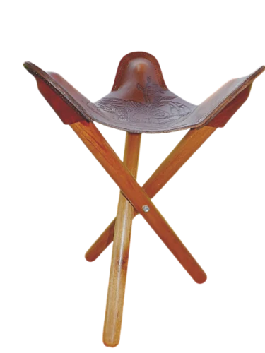 Marketplace Costa Rican Wooden Tripod - Leather - Royal Mahogany Wood (Classic)