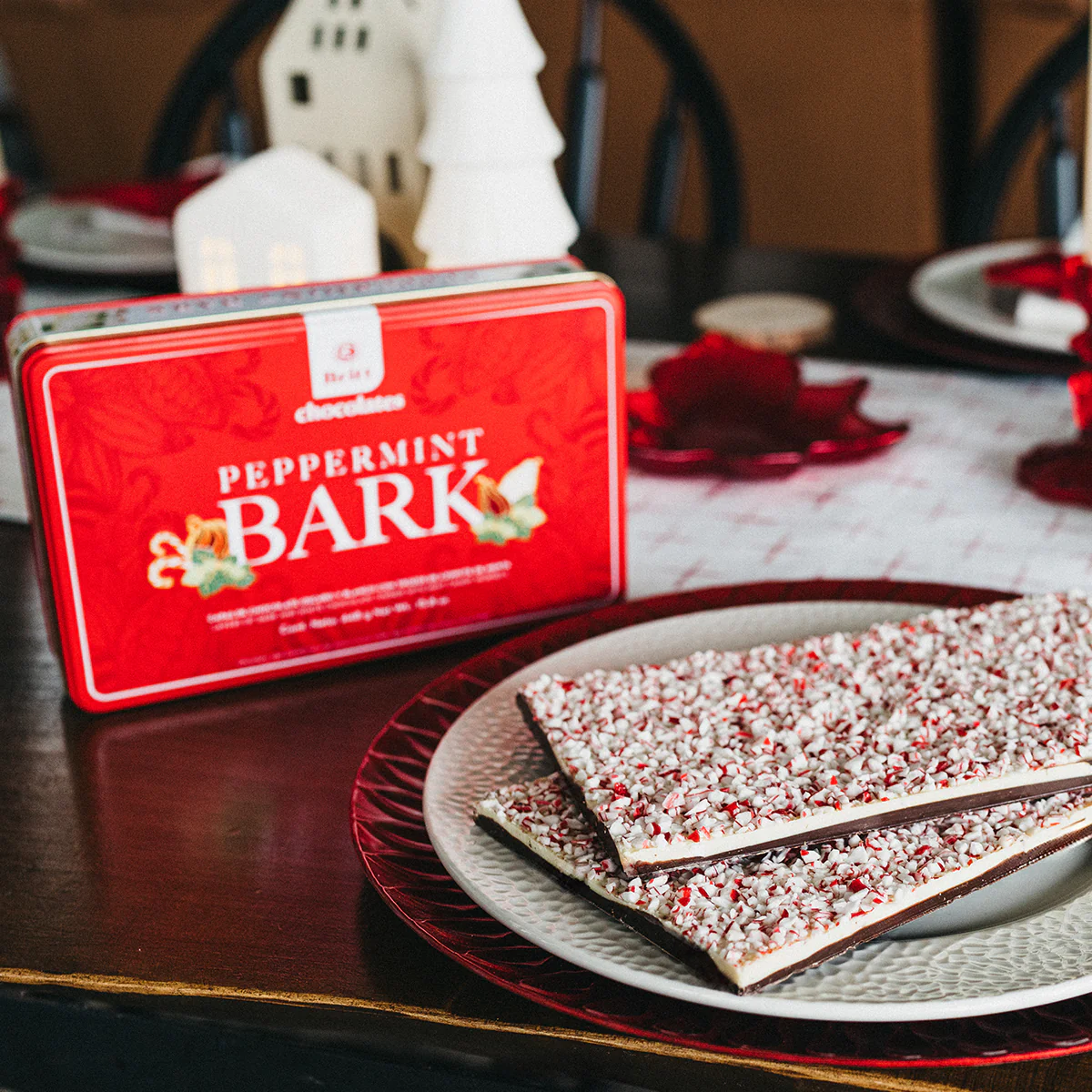 PEPPERMINT BARK CHOCOLATE WITH CANISTER - Image 3